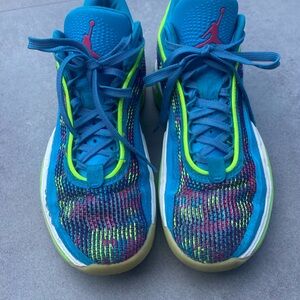 Jordan Zoom Blue Multicolor Knit basketball shoes size 9